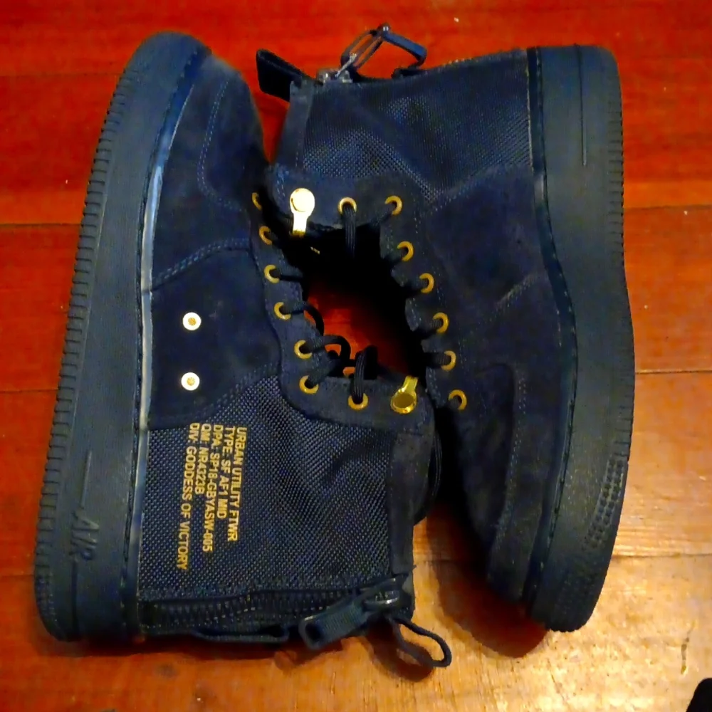 SF AIR FORCE 1 GS 'OBSIDIAN' AJ0424-400 SZ 6Y OR WOMEN'S SZ 7.5 - Picture 5 of 8